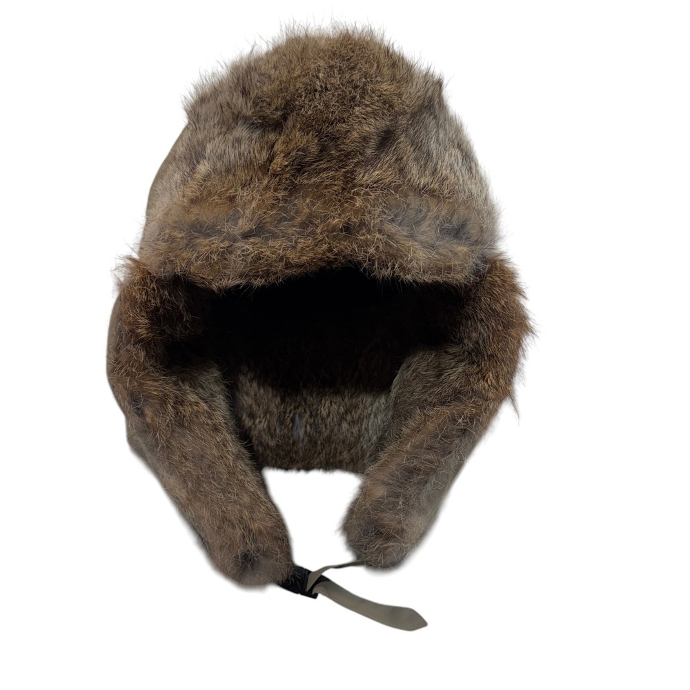 Columbia Sportswear Mens Large Rabbit Fur Trapper Hat Olive Aviator‎ CU8027